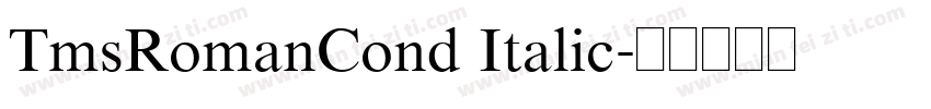 TmsRomanCond Italic字体转换